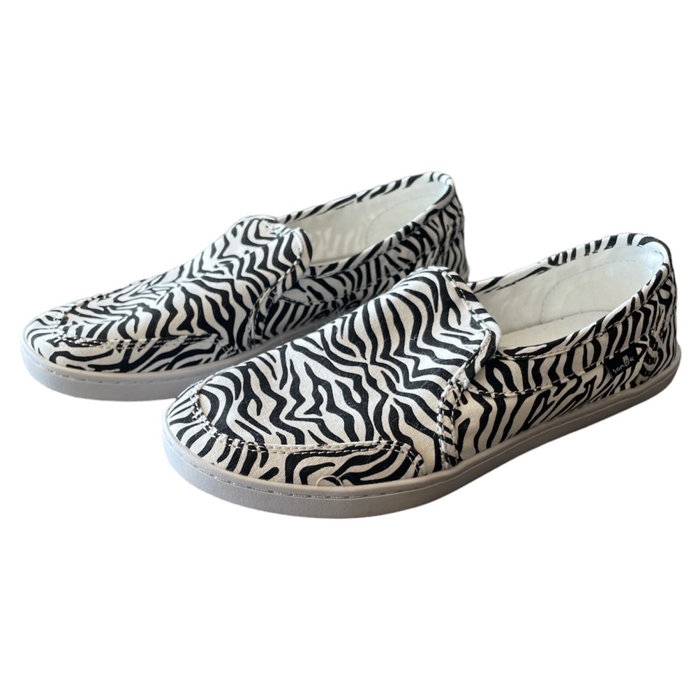 SANUK WOMEN SHOES ZEBRA PRINT SIZE US 6.5